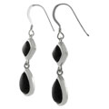 Sterling Silver and Onyx Earrings