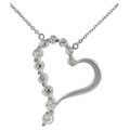 Sterling Silver Cubic Zirconia Heart Necklace