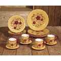 Floral Garden Hand Painted 16-piece Dinnerware Set