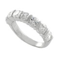 Sterling Silver Tension Parallel Set CZ Ring