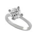 Sterling Silver Round CZ Solitaire Ring