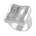 Sterling Silver Chunky Clover Fashion Ring