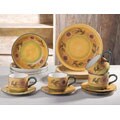 Gold Sunflower Collection 16-piece Dinner Set
