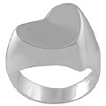 Sterling Silver Offset Chunky Heart Ring