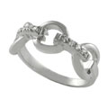 Sterling Silver Polished Links Fashion Ring