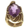 18K Yellow Gold Amethyst Cocktail Ring