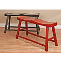 Handmade Wooden Double Horse Bench (China)