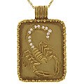18k Gold 1/3ct Diamond Scorpio Necklace