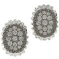 18k White Gold 1-4/5ct Diamond Cluster Earrings