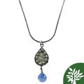 Roman Glass Teardrop Necklace (Israel)