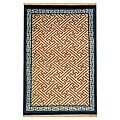 Hand-knotted Endless Knot Tibetan Wool Rug (2'6 x 5')