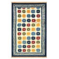 Hand-knotted Tibetan Wangden Lotus Flower Rug (2'6 x 5')