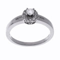 14k White Gold 1/3ct TDW Round Diamond Engagement Ring (G, I2)