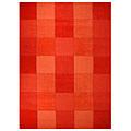 Hand-tufted Terra Tile Orange Wool Rug (5' x 8')