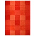 Hand-tufted Terra Tile Orange Wool Rug (8' x 10'6)