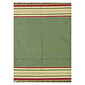 Flat-woven Sarvo Green Wool Rug (4' x 6')