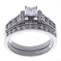 14k White Gold 1ct TDW Princess and Round Diamond Bridal Ring Set (G-H, SI1-I1)