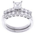 14k White Gold 2ct TDW Princess and Round Diamond Wedding Ring Set (G-H, SI-I)
