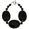 Black and White Banded Agate Bracelet