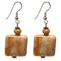 Fossil Coral and Silver Earrings