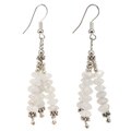Silver-accented Moonstone Earrings