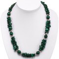 Silver-accented Malachite Necklace