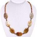 Fossil Coral and Tiger's Eye Necklace