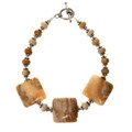 Fossil Coral And Silver Bracelet