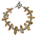 Brown Freshwater Biwa Pearl Bracelet