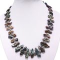 Cultured Freshwater Biwa Black Pearl Necklace