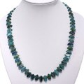 Silver Beaded Kyanite Necklace