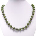 Silver Beaded Chrysocolla Necklace