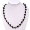 Sardonyx Agate Necklace with Silver Floral Beads
