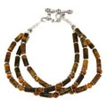 Tiger's Eye Silver 3-strand Bracelet