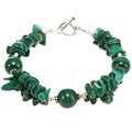 Silver and Malachite Bracelet