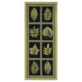 Hand-hooked Forest Black Wool Runner (2'6 x 6')