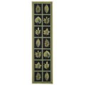 Hand-hooked Forest Black Wool Runner (2'6 x 10')