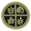Hand-hooked Forest Black Wool Rug (3' Round)