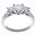 14k White Gold 1ct TDW Round Diamond Three-Stone Ring (G-H, I1)