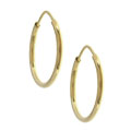 14k Yellow Gold Endless Hoop Earrings