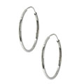 14k White Gold Endless Hoop Earrings