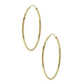14k Yellow Gold Endless Hoop Earrings