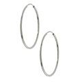 14k White Gold Endless Hoop Earrings