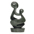 Hand-carved Shona Stone Mother and Child Statue (Zimbabwe)