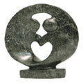 Hand-carved Shona Stone Dancing Couple Statue (Zimbabwe)
