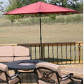 Red Crank and Tilt 10-foot Outdoor Umbella