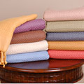 Luxury Basketweave Pure Cashmere Throw Blanket