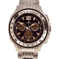Croton Men's Black Dial Steel Chronomaster Watch
