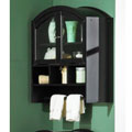 Black Arch Top Wall Cabinet
