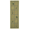 Hand-hooked Forest Tan Wool Runner (2'6 x 8')
